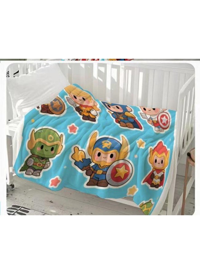 general Baby and children's cartoon flannel thin blanket (warm and comfortable, suitable for sleep, game use) 70cm*100cm