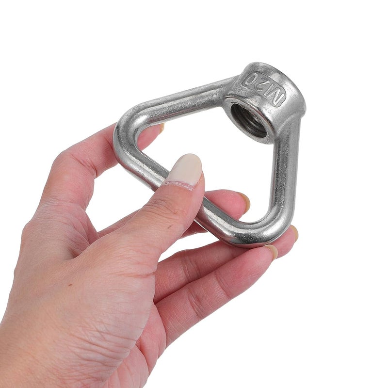 WOONEKY 2pcs 304 Stainless Steel Triangle Ring Nut Threaded Lifting Eye Nut Heavy Duty Fastener for Rigging and Industrial Use (m20,) - Image 3