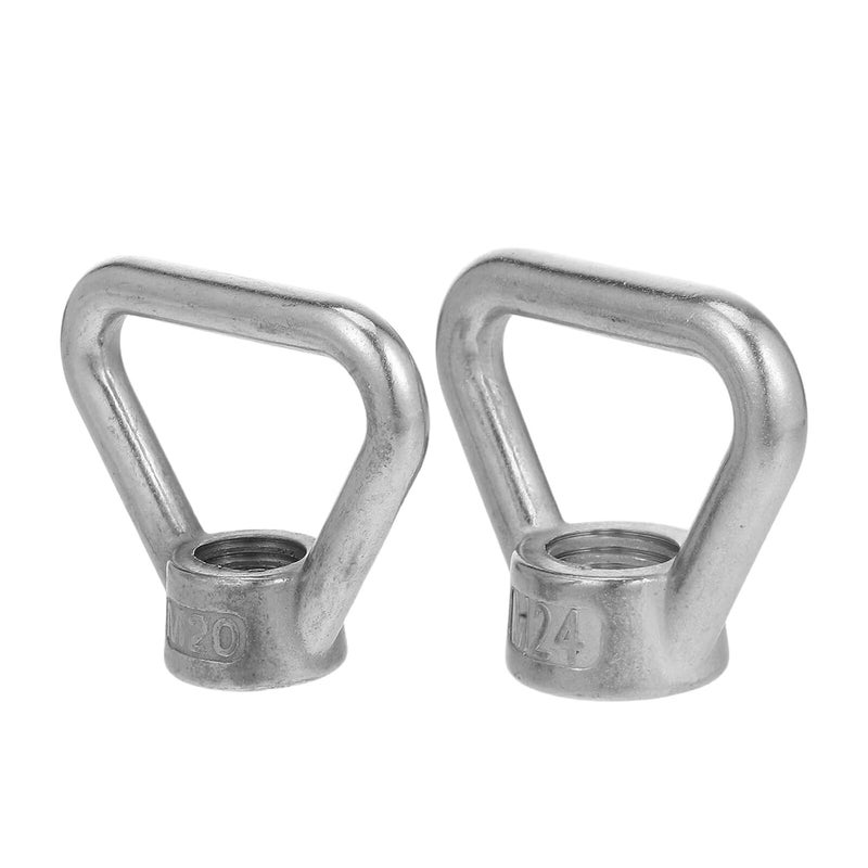 WOONEKY 2pcs 304 Stainless Steel Triangle Ring Nut Threaded Lifting Eye Nut Heavy Duty Fastener for Rigging and Industrial Use (m20,) - Image 1