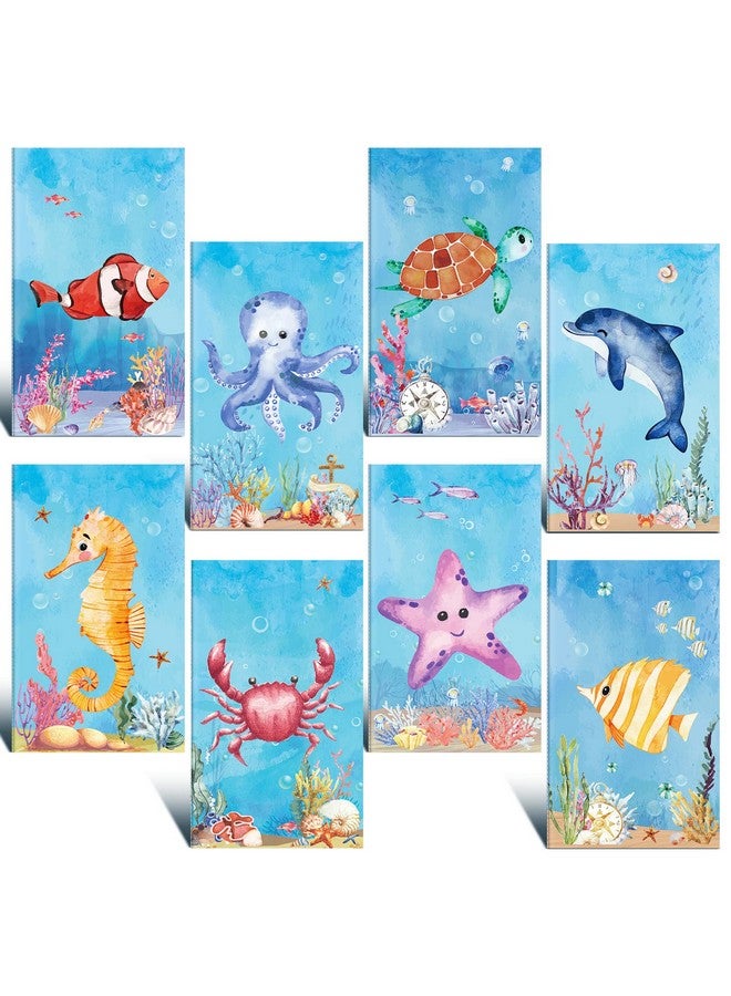 Ferraycle 24 قطعة دفاتر ملاحظات حيوانات المحيط الصغيرة للأطفال هدايا حفلات تحت البحر دفاتر ملاحظات حلزونية صغيرة عالم تحت الماء دفاتر مذكرات لعيد ميلاد الأطفال لوازم الحفلات هدايا المدرسة الصفية القرطاسية للمكتب المنزلي - Image 1