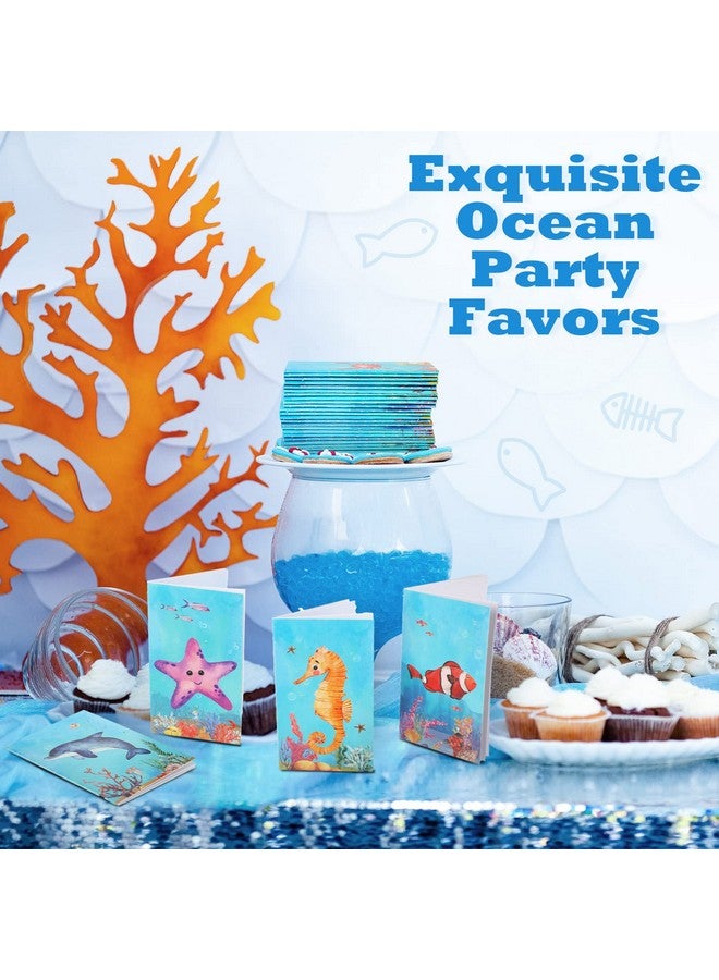 Ferraycle 24 قطعة دفاتر ملاحظات حيوانات المحيط الصغيرة للأطفال هدايا حفلات تحت البحر دفاتر ملاحظات حلزونية صغيرة عالم تحت الماء دفاتر مذكرات لعيد ميلاد الأطفال لوازم الحفلات هدايا المدرسة الصفية القرطاسية للمكتب المنزلي - Image 5