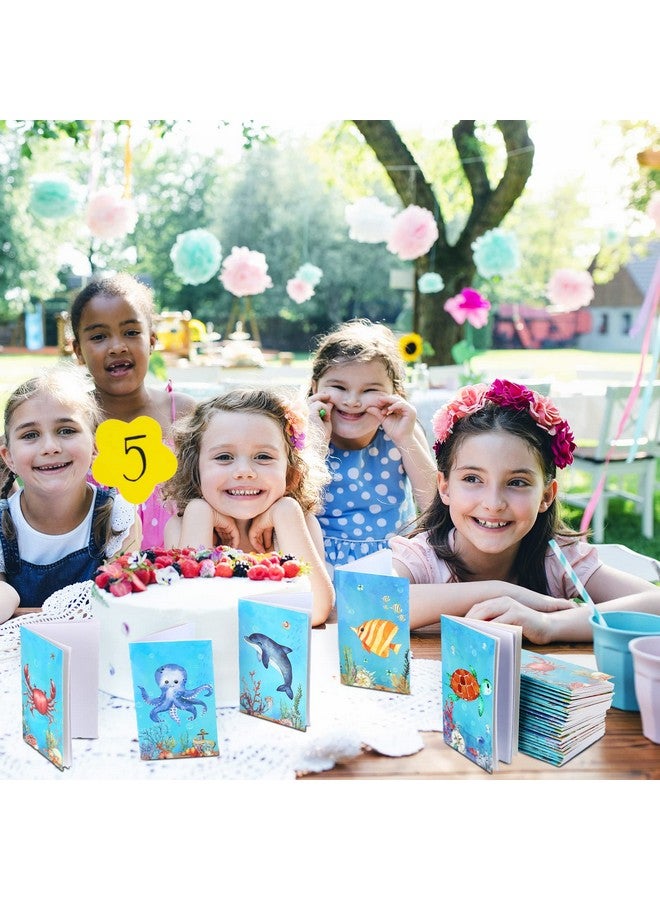 Ferraycle 24 قطعة دفاتر ملاحظات حيوانات المحيط الصغيرة للأطفال هدايا حفلات تحت البحر دفاتر ملاحظات حلزونية صغيرة عالم تحت الماء دفاتر مذكرات لعيد ميلاد الأطفال لوازم الحفلات هدايا المدرسة الصفية القرطاسية للمكتب المنزلي - Image 4