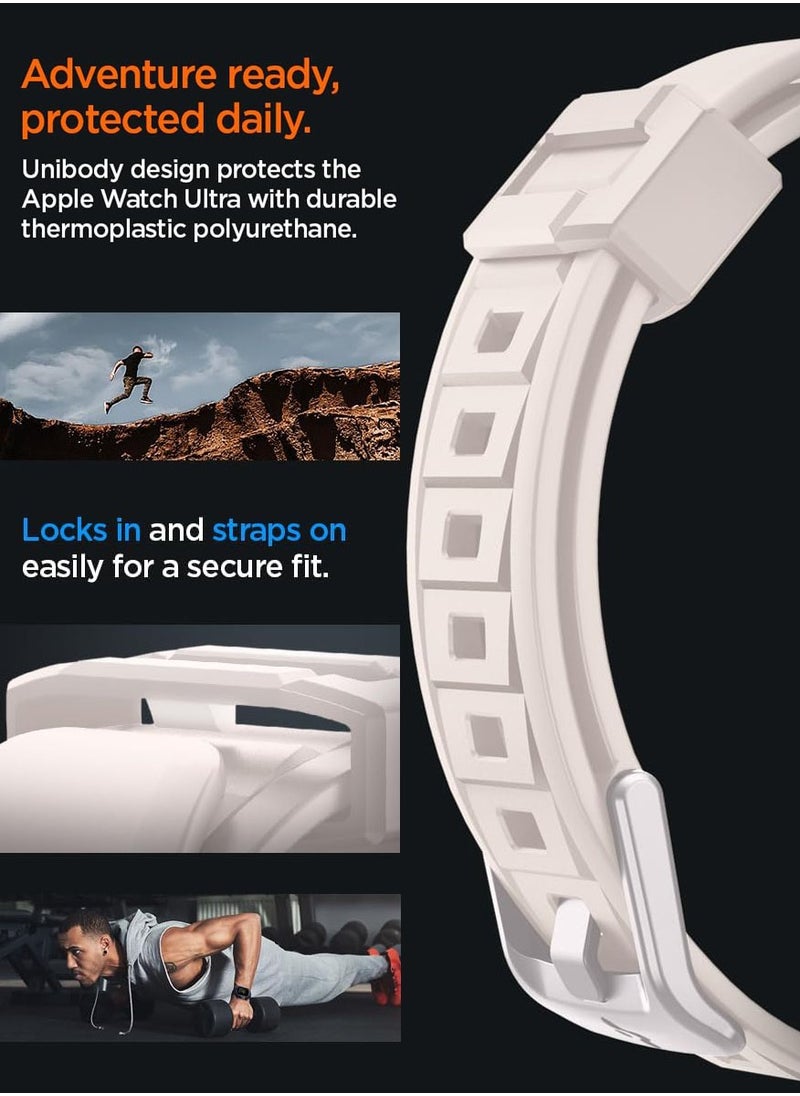 Spigen - Rugged Armor Pro for Apple Watch Ultra 2 / 1 (49mm) Case Cover with Band - Dune Beige - Image 1