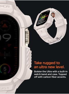 Spigen Rugged Armor Pro for Apple Watch Ultra 2 / 1 (49mm) Case Cover with Band - Dune Beige  - Image 5