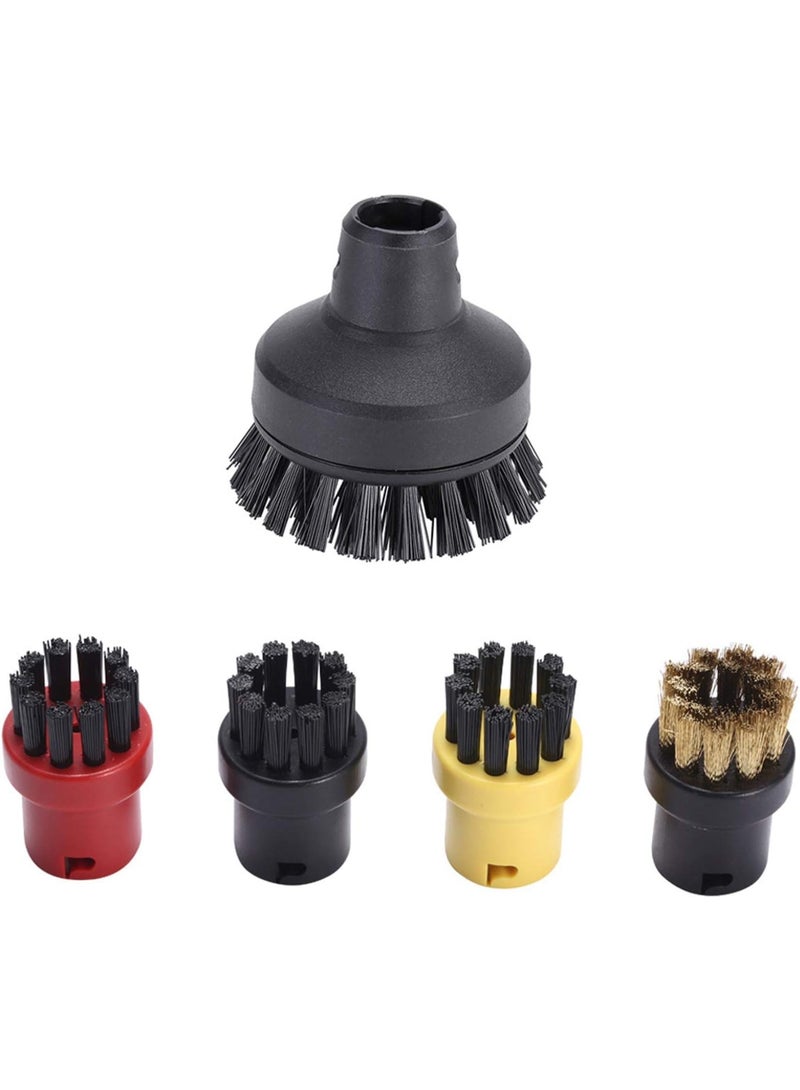 VIUAUAX 5-Piece Steam Cleaner Round Brush Set Multicolour.Suitable for Karcher  Steam Accessories， Rubs Mop Steam Accessories Small Round Brush ，Brass Brush. - Image 1