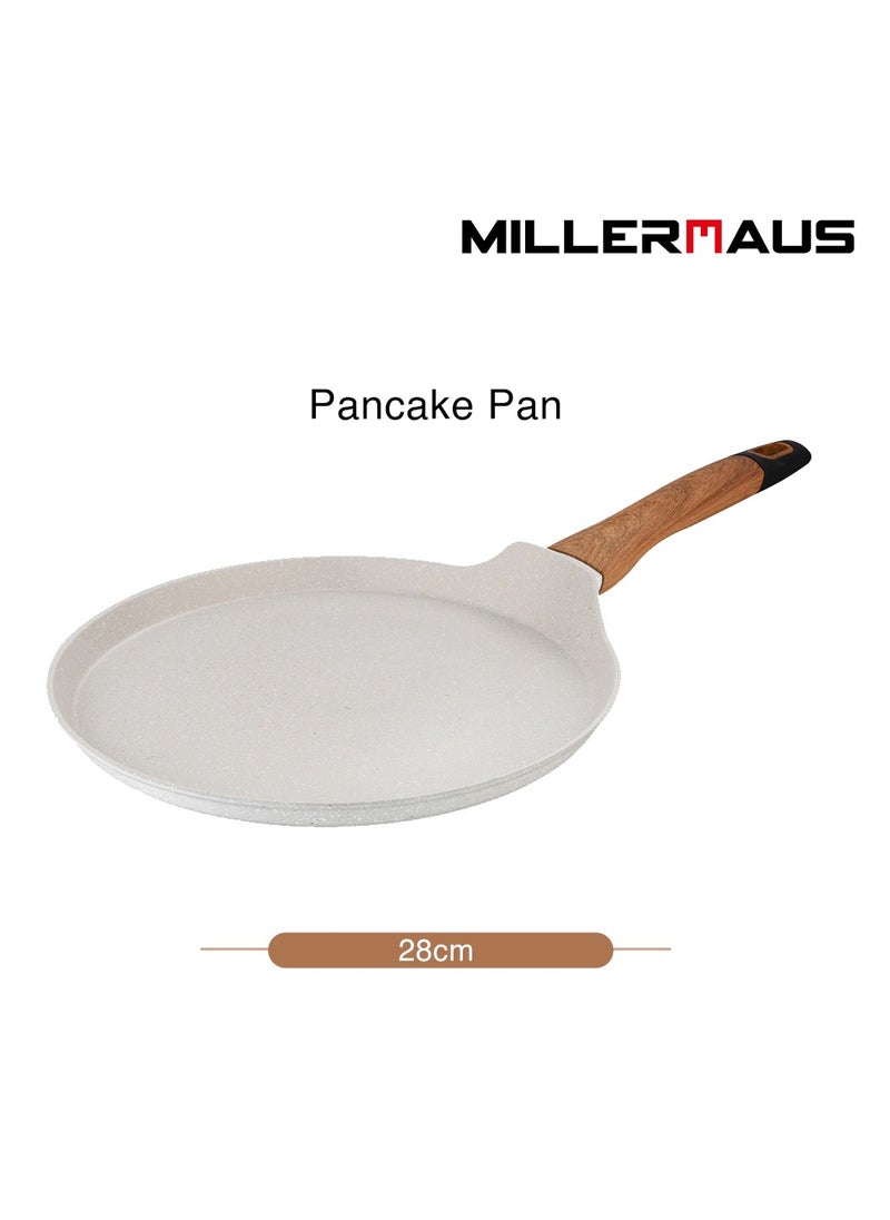 MILLERHAUS Millerhaus Natural Crepe Pan 28cm Forged Aluminium  - Image 2
