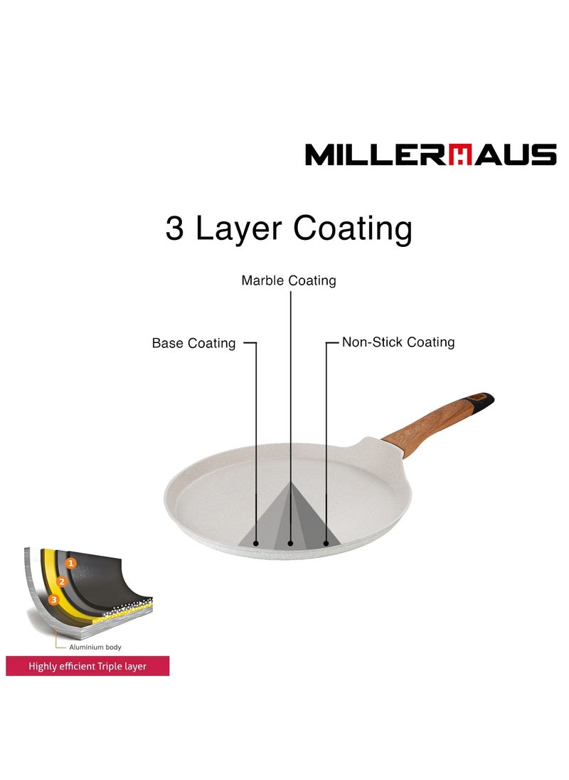 MILLERHAUS Millerhaus Natural Crepe Pan 28cm Forged Aluminium  - Image 5