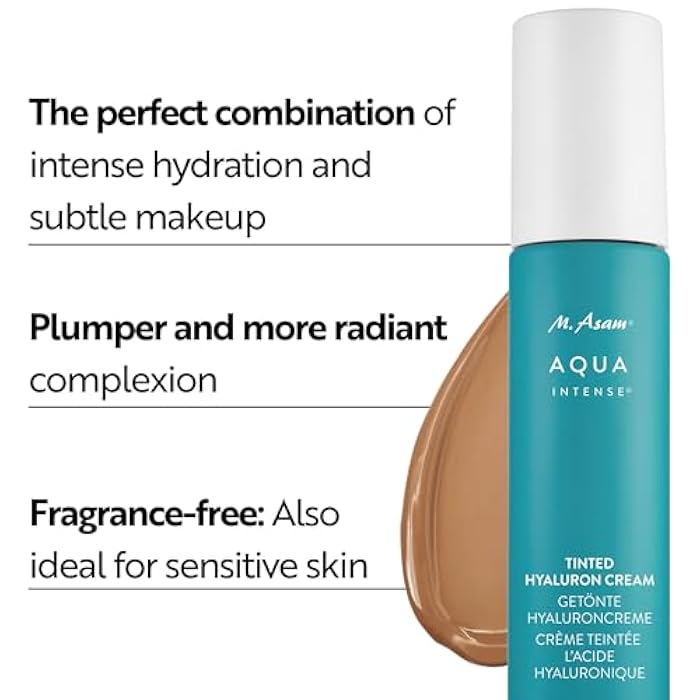 M.Asam M. Asam AQUA INTENSE Tinted Moisturizer (1.69 fl oz) - Face Moisturizer & Tinted Cream with Hyaluronic Acid, Natural Finish, Skin Care for All Skin Types - Image 2