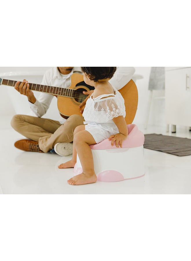 Bumbo Baby Potty Trainer With Detachable Toilet Seat And Step Stool, Cradle Pink - Image 5