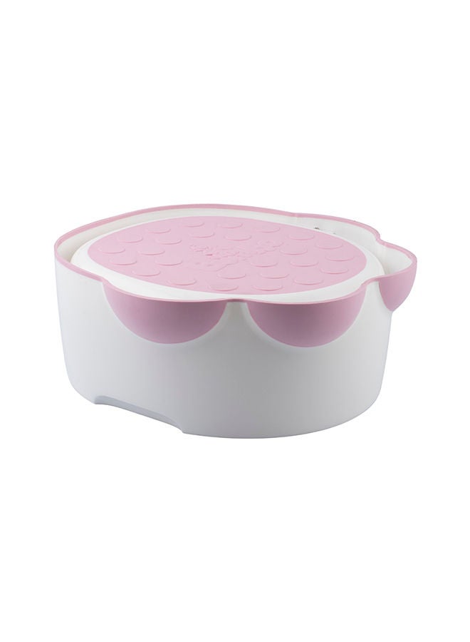 Bumbo Baby Potty Trainer With Detachable Toilet Seat And Step Stool, Cradle Pink - Image 3