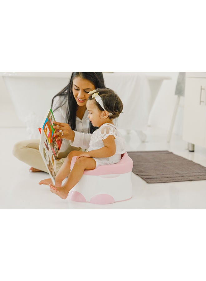 Bumbo Baby Potty Trainer With Detachable Toilet Seat And Step Stool, Cradle Pink - Image 4