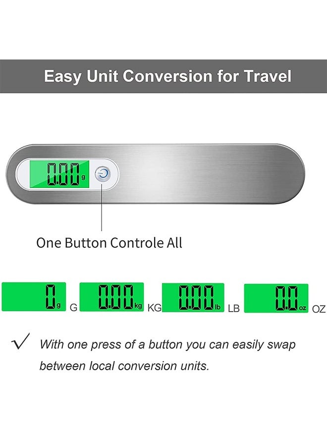 Rocket Flyer Advanced Dual Weighing Mode Digital Luggage Scale, 110lbs Travel Accessories High Precision Travel Digital Hanging Scale, Hook Luggage Scale, 0.1g High Precision Handheld Luggage Scale, Portable Luggage Scale, LCD Display, KG/LB/G/OZ Units - Image 3