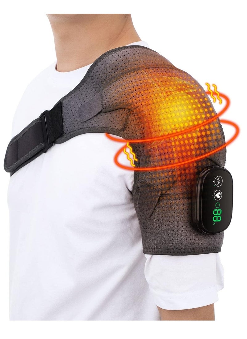 Gerenic Thermal Massage Shoulder Pads Rechargeable Heating Shoulder Massager Electrothermal Massage Shoulder Pads Heated Massage Combo Suitable  - Image 1