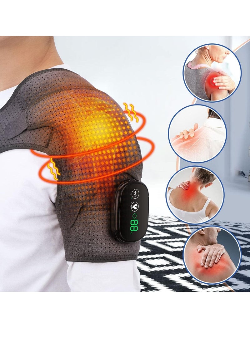 Gerenic Thermal Massage Shoulder Pads Rechargeable Heating Shoulder Massager Electrothermal Massage Shoulder Pads Heated Massage Combo Suitable  - Image 3