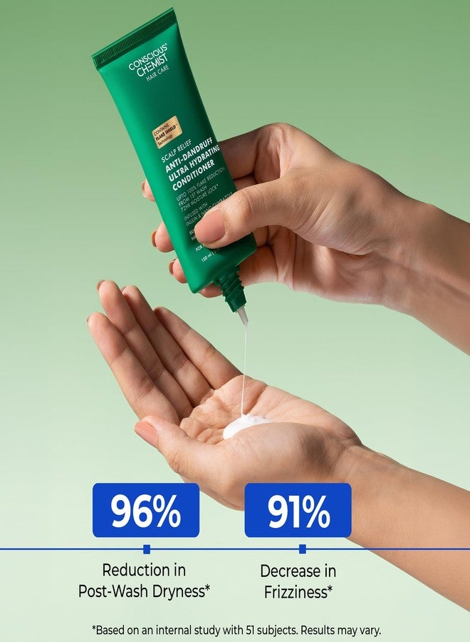 Conscious Chemist® Anti-Dandruff Ultra Hydrating Conditioner 100 ml | Reduces Visible Flakes & Removes Flaky Buildup | 72 Hr Moisture Lock | Strengthens & Smooths Dry, Frizzy Hair | Lightweight Scalp-Friendly Conditioner with FlakeShield Technology | For Women & Men - Image 1