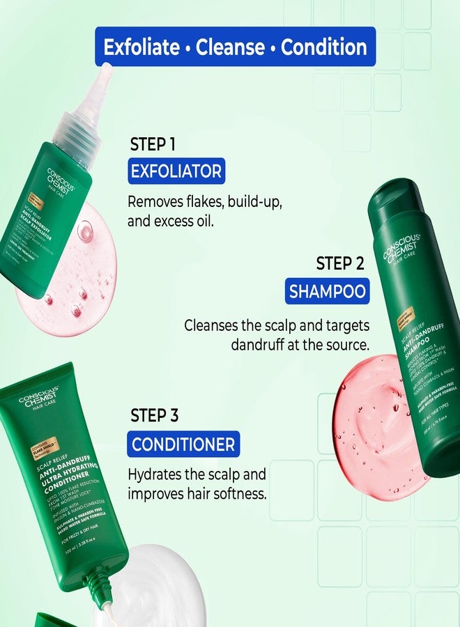 Conscious Chemist® Anti-Dandruff Ultra Hydrating Conditioner 100 ml | Reduces Visible Flakes & Removes Flaky Buildup | 72 Hr Moisture Lock | Strengthens & Smooths Dry, Frizzy Hair | Lightweight Scalp-Friendly Conditioner with FlakeShield Technology | For Women & Men - Image 4