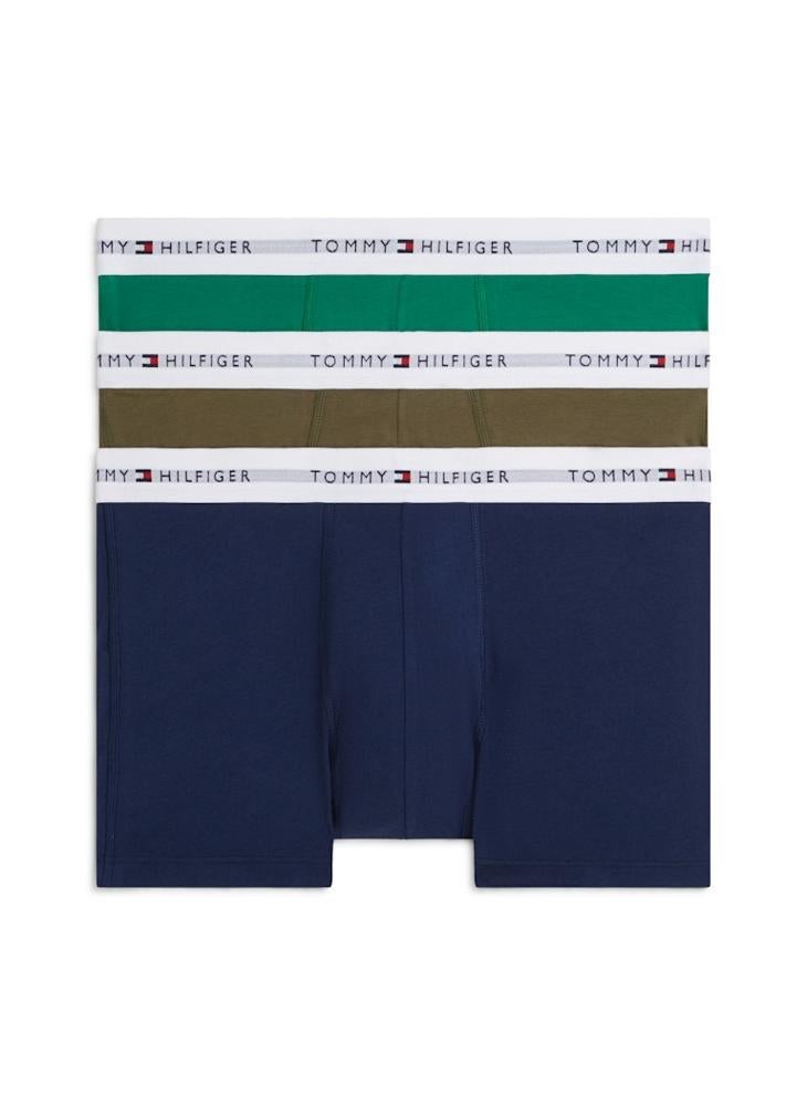 TOMMY HILFIGER 3-Pack Signature Repeat Logo Waistband Trunks - Image 1
