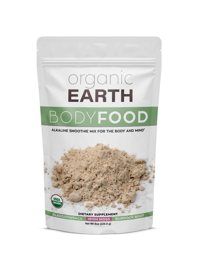 Organic Earth مسحوق طحالب البحر الأيرلندية العضوية 8 أونصات - طحالب بحرية عضوية مع مسحوق بلادرواك وجذر البردقوش - دعم الغدة الدرقية والهضم والبشرة الصحية - معتمد من وزارة الزراعة الأمريكية كمنتج عضوي - Image 1
