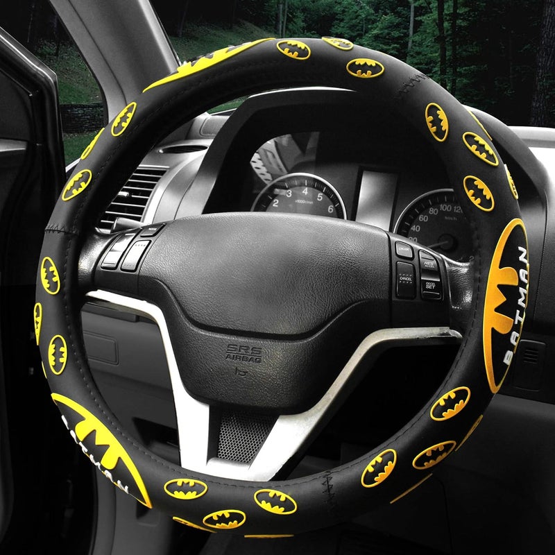 Finex Silicone Batman Steering Wheel Cover - Black - Universal Fit - Image 2