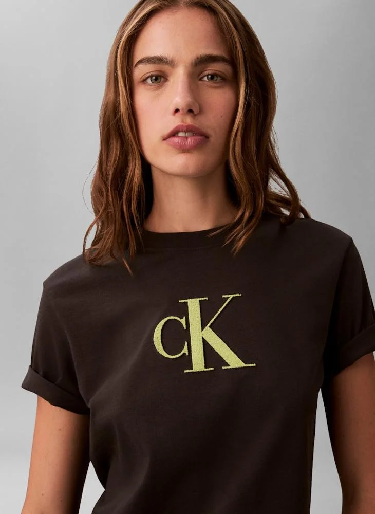 Calvin Klein Jeans  Graphic Crew Neck T-Shirt for Women | Best Price UAE