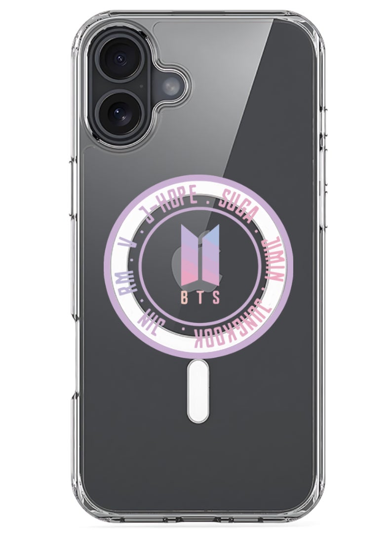Theodor iPhone 16 Magsafe Magnetic Case Compatible with Wireless Charging, Shockproof Phone Bumper Cover - BTS sticker - Image 1