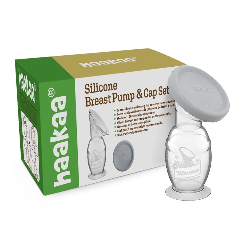Haakaa Gen 2 Silicone Breast Pump with Suction Base and Leak-Proof Silicone Cap, 4 oz/100 ml, BPA PVC and Phthalate Free - Image 1