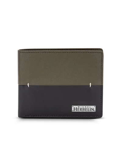 ميشيل هيربيلين Slim Wallet Olive Oak Brown for Men