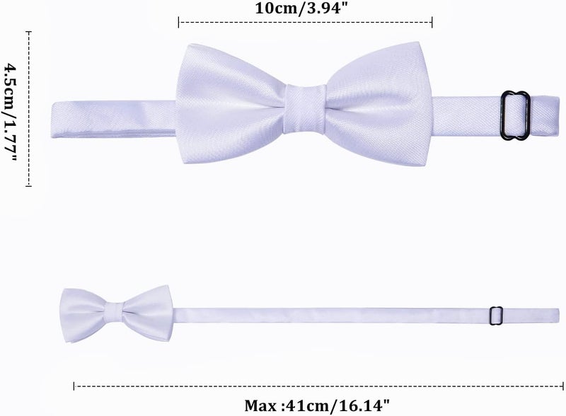 Kajeer Kids Bow Tie, Boy Bow Ties Pre-tied Silk 100% Classic Solid Adjustable Girls Neck Bowtie for Wedding Party - Image 5