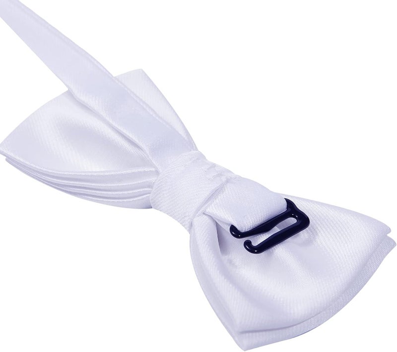 Kajeer Kids Bow Tie, Boy Bow Ties Pre-tied Silk 100% Classic Solid Adjustable Girls Neck Bowtie for Wedding Party - Image 3