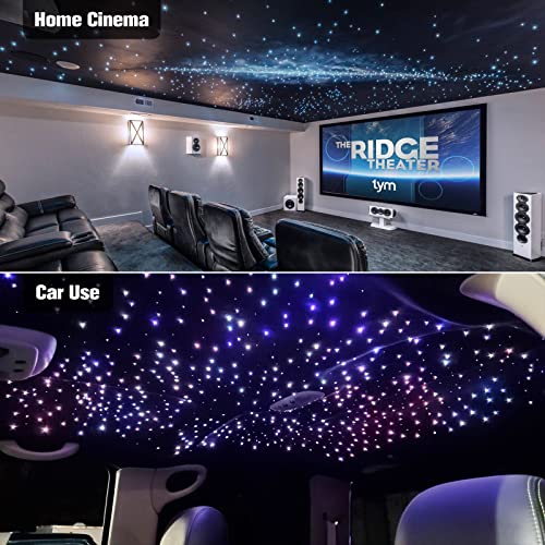 CHINLY Starlight Headliner Kit Twinkle 1000pcs 13.1ft 0.03in 20w Fiber Optic Star Ceiling Light,Bluetooth RGBW LED APP/Remote Music Mode Headliner Light Kit+10 Crystals,for Star Headliner/Home Theater - Image 2