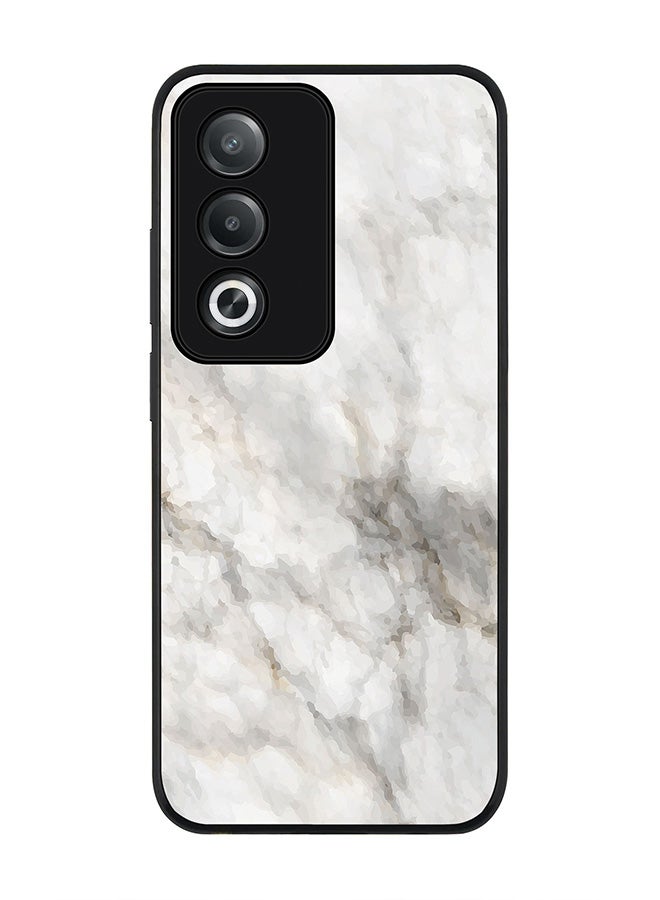 Stylizedd For Oppo A3 Pro / A80 Case,Slim fit Camera Protection, Shockproof Thin Phone cover - Marble Print Beige Grey - Image 1