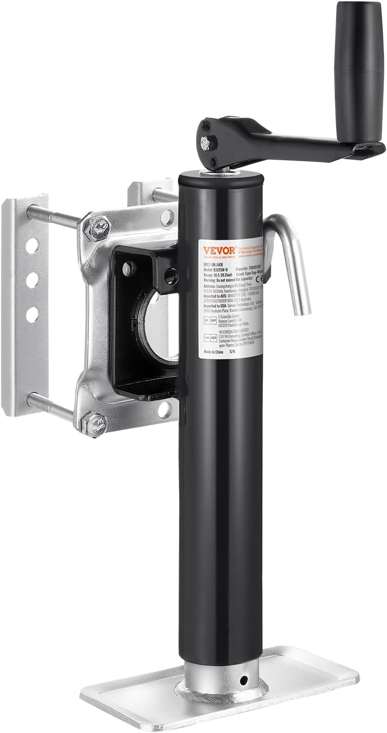 VEVOR Heavy Duty Trailer Jack with 2000 lbs Load Capacity and 10" Swivel Lift for RV, Horse, Utility & Yacht Trailers - Image 1