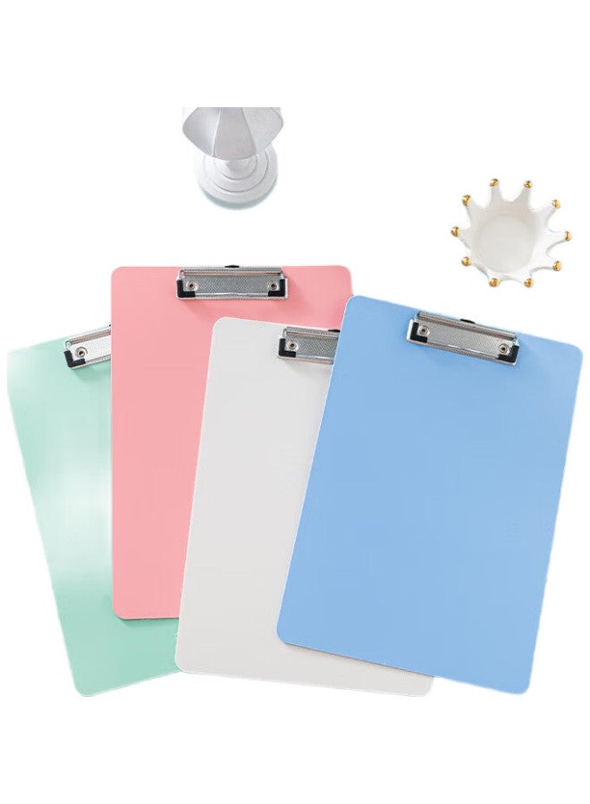 elifo Yili Feng Morandi Vertical Plastic Writing Clipboard, Paper Stationery Hard Board, Record Clipboard, Office Work Press Board, Paper Board, A4 White, 1 Piece - Image 3