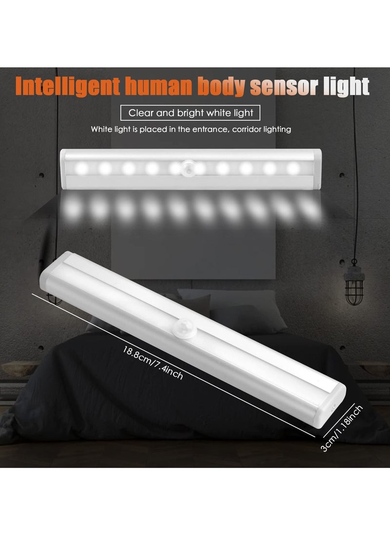 SYOSI Motion Sensor LED Lights, 10 LED Battery Operated Motion Light, Stick On Anywhere Magnetic Night Light Bar for Under Cabinet, Closet, Hallway, Stairway, Wardrobe, Kitchen, Vanity - Image 5