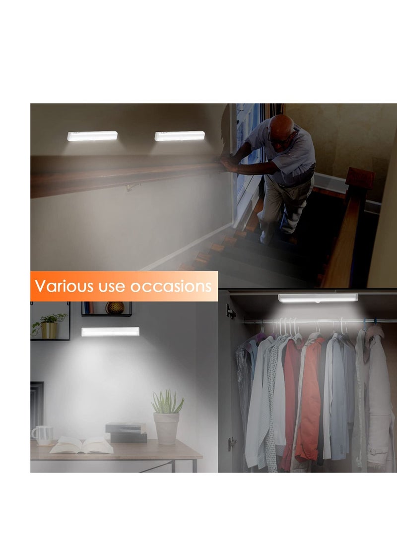 SYOSI Motion Sensor LED Lights, 10 LED Battery Operated Motion Light, Stick On Anywhere Magnetic Night Light Bar for Under Cabinet, Closet, Hallway, Stairway, Wardrobe, Kitchen, Vanity - Image 3