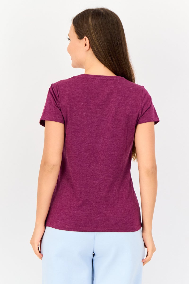 zivame Women 2 Pcs Crew Neck Graphic Print Short Sleeve Sleepwear Set, Multicolor - Image 5