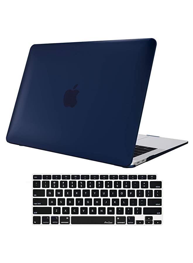 Procases ProCase MacBook Air 13 Inch Case 2020 2019 2018 Release A2337 M1 A2179 A1932, Hard Case Shell Cover for MacBook Air 13-inch Model A2179 A1932 with Keyboard Skin Cover -Black - Image 1