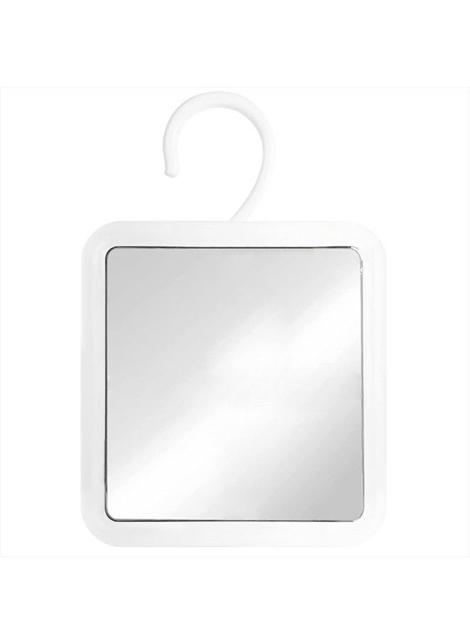 Mirrorvana Hangable Fogless Shower Mirror for Shaving with 360° Swivel Hook for Hanging - Anti Fog Shatterproof 6.3" x 6.3" Surface  - Image 1