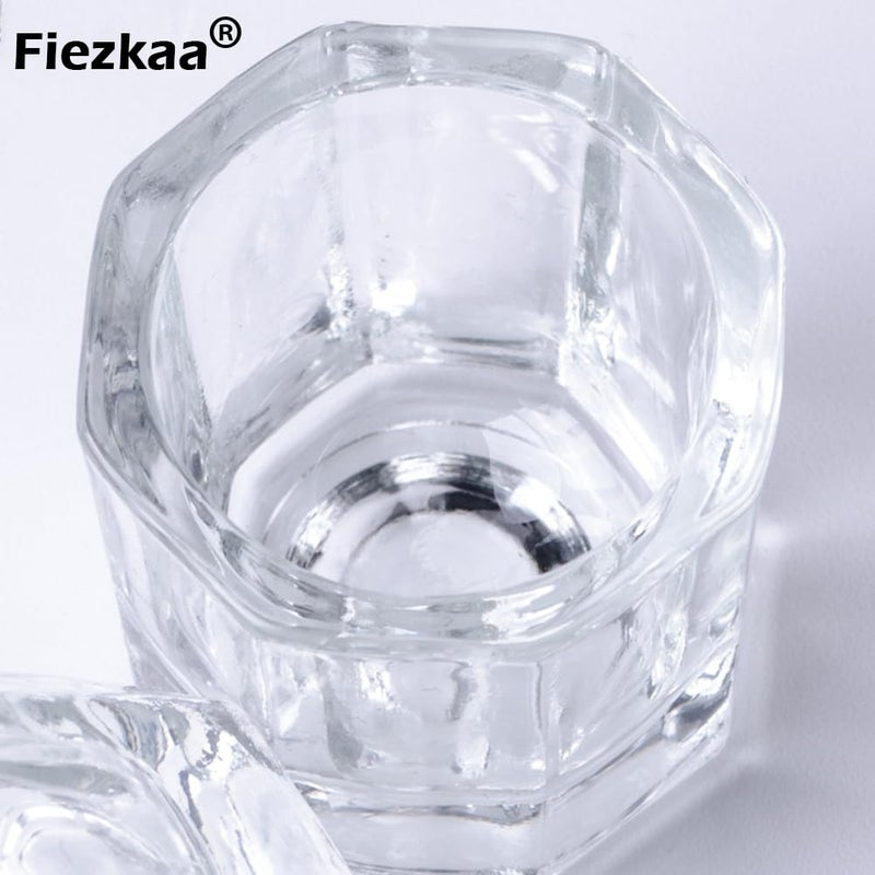 fiezkaa 2 Pcs Clear Nail Dappen Dish Glass Cup for Acetone and Nail Liquid, Small Dampen Dish for Acrylic Nails, Monomer, Powder, Polish Remover - Dapping Dish for Nail Tech, Art - Image 5