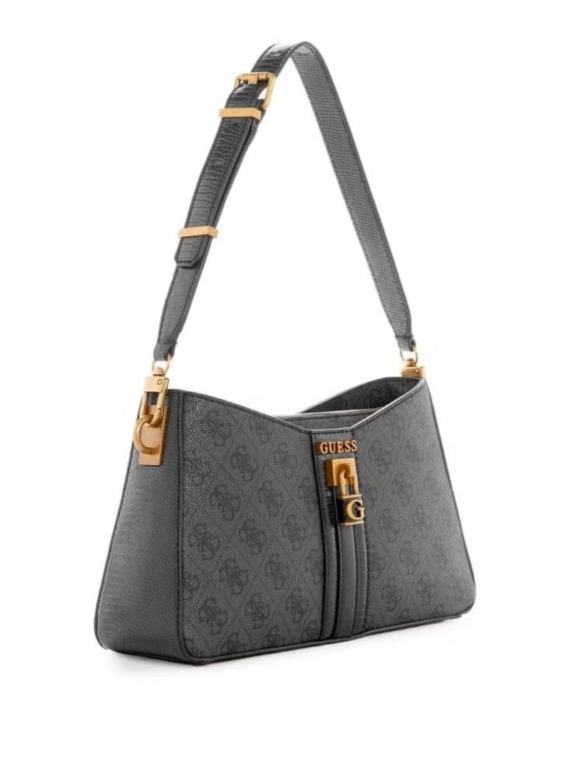 جيس باي مارسيانو حقيبة نسائية مطبوعة بإكسسوارات معدنية معلقة وحزام كتف بسحاب 30 سم × 18.5 سم × 8 سم - Image 2