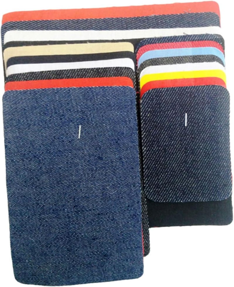 TIDTALEO 18pcs Denim Clothing Patches Embroidered Mending Applique Set for Jeans, Jackets, Sweaters DIY Sewing Repair Accessories for Casual Wear - Image 1