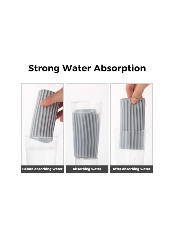 PROMASS 3Pcs Damp Clean Duster Sponge,Reusable Magic Dusting Sponge Brush for Cleaning Blinds,Glass,Baseboards,Vents,Railing,Mirrors,Window,Track Grooves and Faucets - Image 3