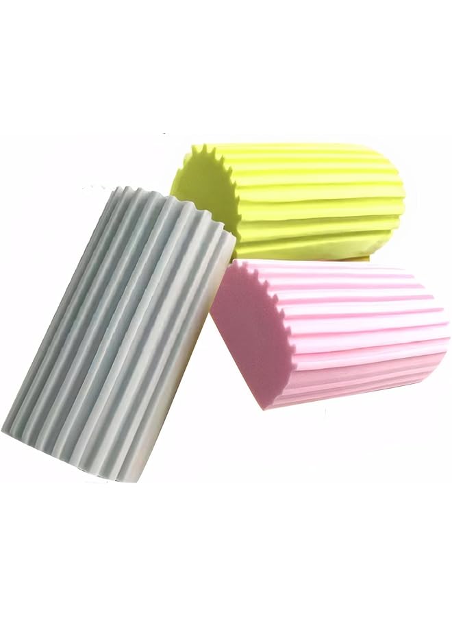 PROMASS 3Pcs Damp Clean Duster Sponge,Reusable Magic Dusting Sponge Brush for Cleaning Blinds,Glass,Baseboards,Vents,Railing,Mirrors,Window,Track Grooves and Faucets - Image 1