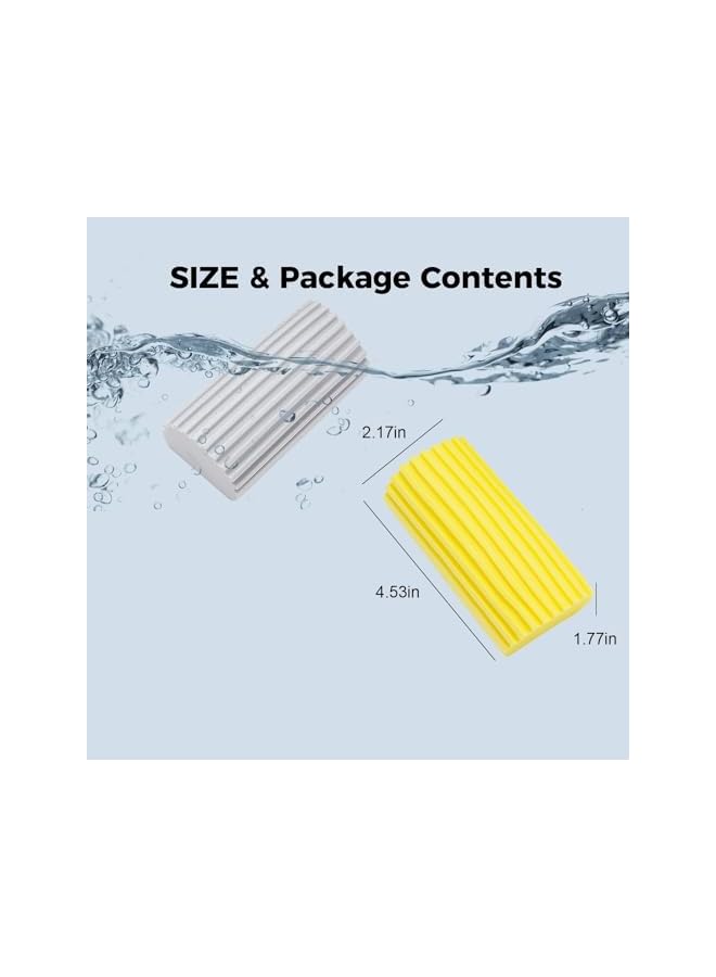 PROMASS 3Pcs Damp Clean Duster Sponge,Reusable Magic Dusting Sponge Brush for Cleaning Blinds,Glass,Baseboards,Vents,Railing,Mirrors,Window,Track Grooves and Faucets - Image 5