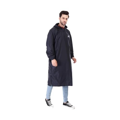 ROCKSPORT Unisex Waterproof Raincoat for Men and Women - Freesize, Lightweight, Reusable & Packable Hooded Rain Poncho, Pocket Packing Design (Free Size, Black) - Image 1