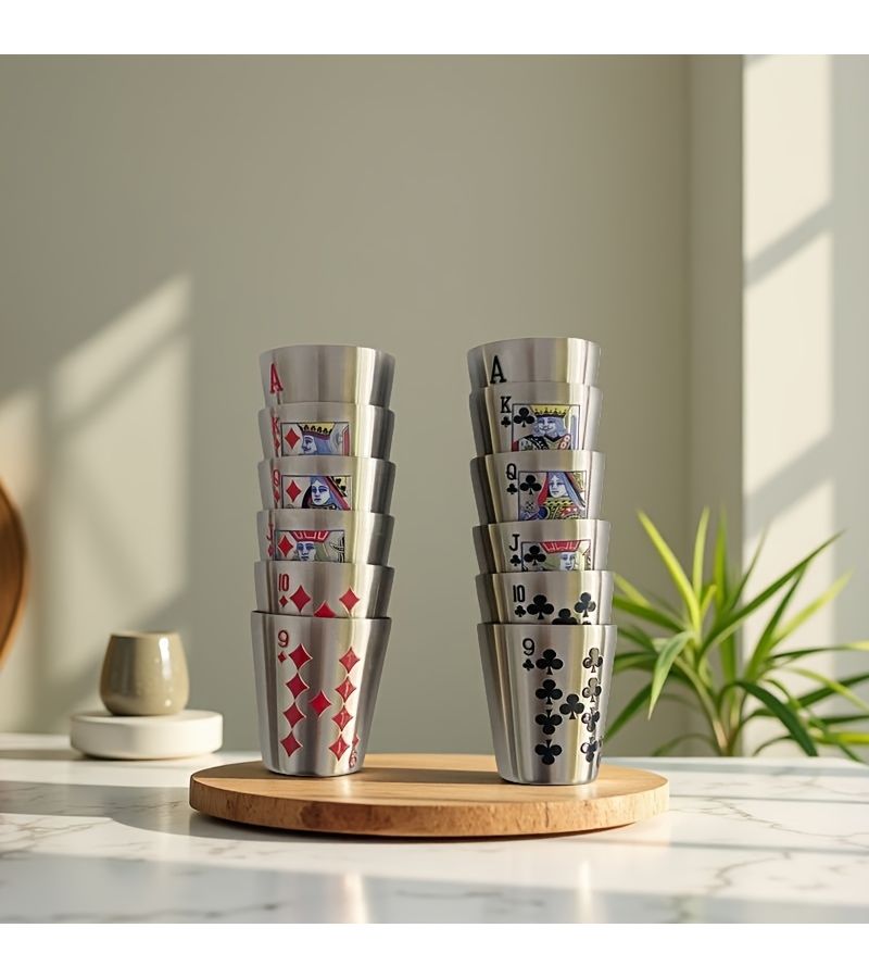 Stainless Steel Whisky Glasses 12pcs Red And Black Compact Shot Glasses For Sipping - Image 4