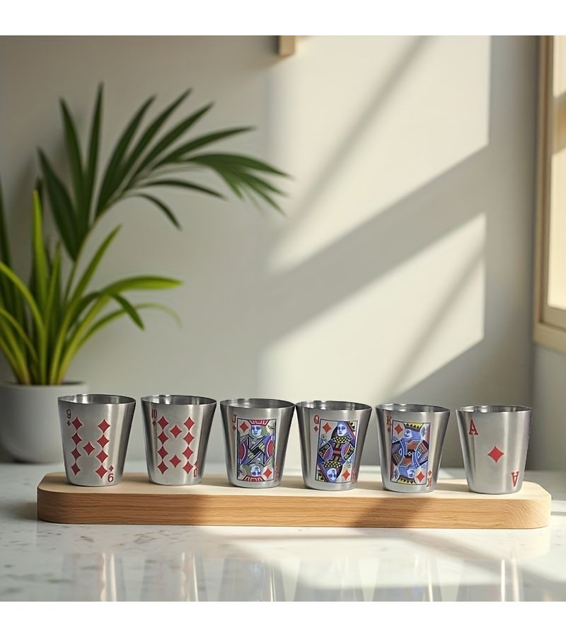 Stainless Steel Whisky Glasses 12pcs Red And Black Compact Shot Glasses For Sipping - Image 3