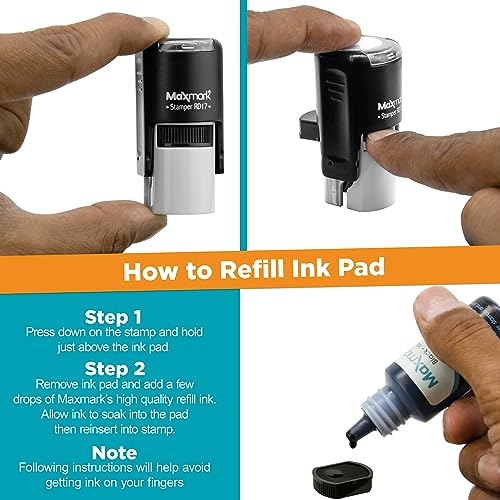 MaxMark Round Self Inking Halloween Stamp - Ghost - Black Ink - Image 5