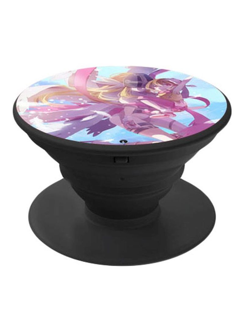 RKN Printed Pop Up Finger Grip Phone Holder Black/Blue/Purple - Image 2