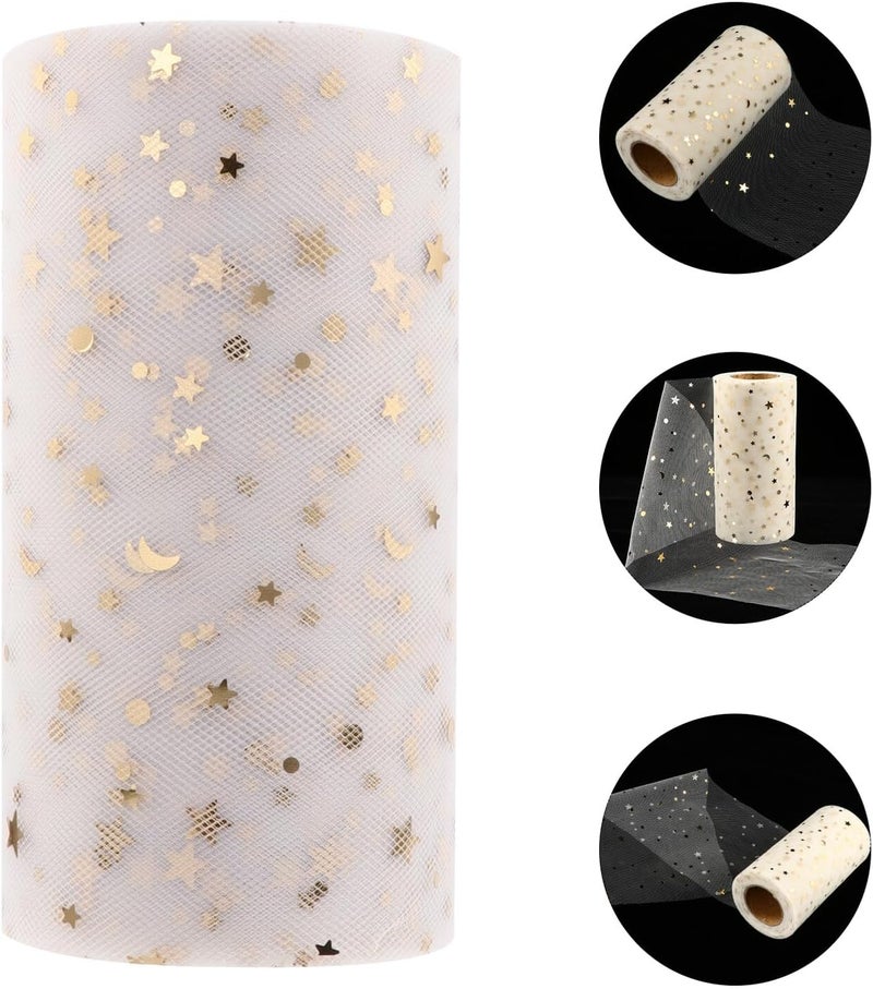 Lurrose Beige Sequin Mesh Tulle Strip for Table and Chair Decor, Delicate Wrapping Gauze Fabric for Christmas and Wedding Decorations - Image 5